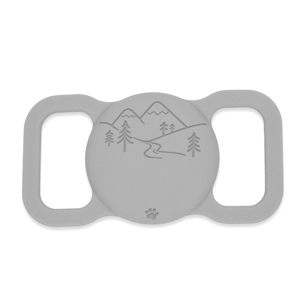 Besties Pets - Mountain Adventure Silicone Pet AirTag Holder - Personalized - Dog.Dog.Cat.