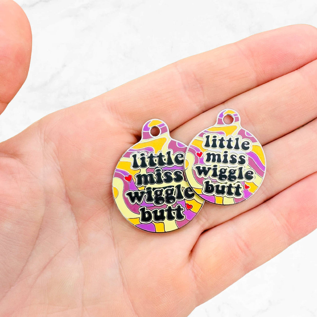 Bad Tags - Dog ID Tag Personalized - Little Miss Wiggle Butt  - Dog.Dog.Cat.