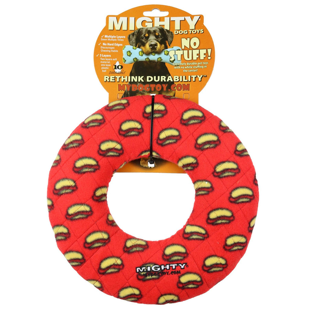Tuffy Dog Toys - VIP Products - Mighty Ring - Red, Durable, Squeaky Dog Toy, No Stuffing - Dog.Dog.Cat.