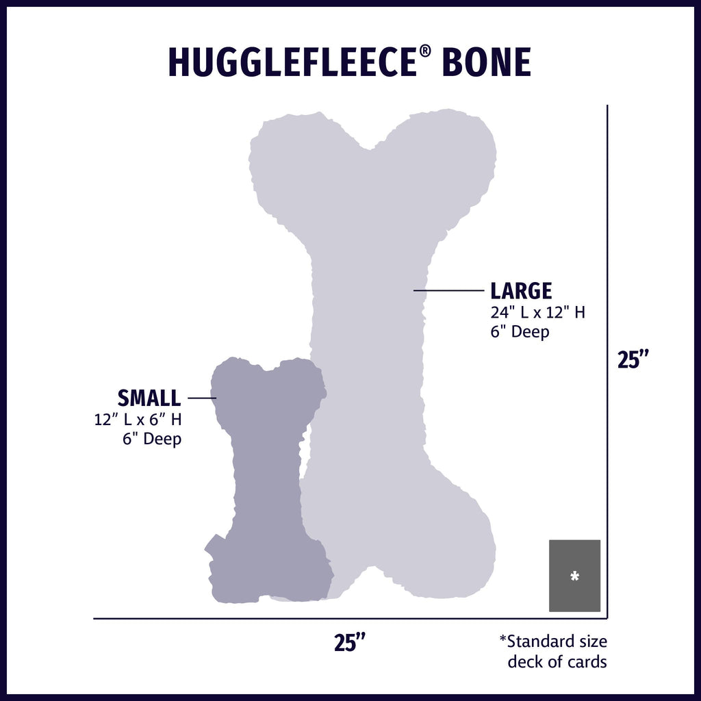 HuggleFleece® 2' Bone Plush Dog Toy - Dog.Dog.Cat.