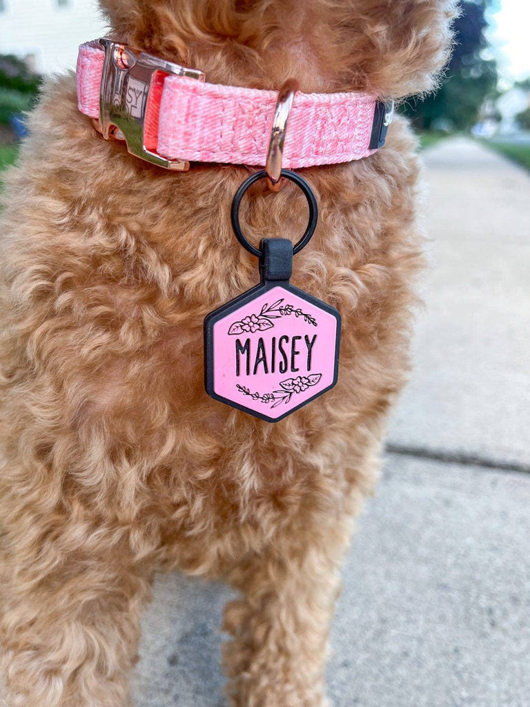 Besties Pets - Blossom Silicone Dog ID Tag - Dog.Dog.Cat.