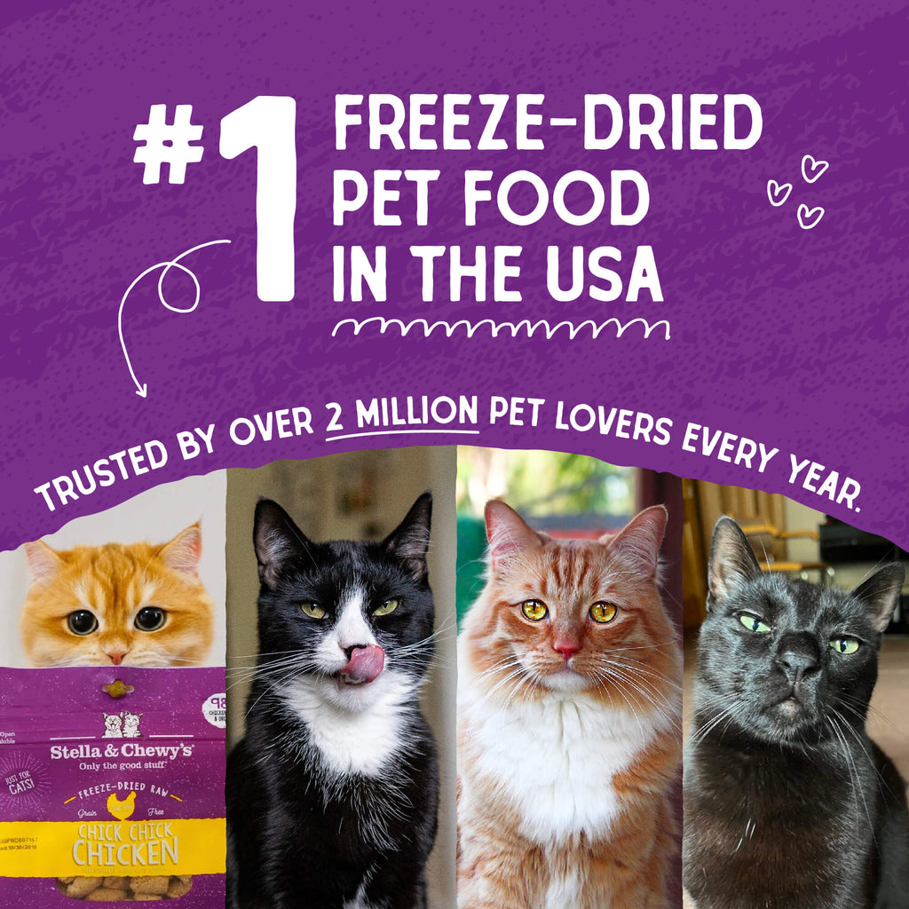 Stella & Chewy's Freeze-Dried Raw Cat Food - Duck Duck Goose - Dog.Dog.Cat.