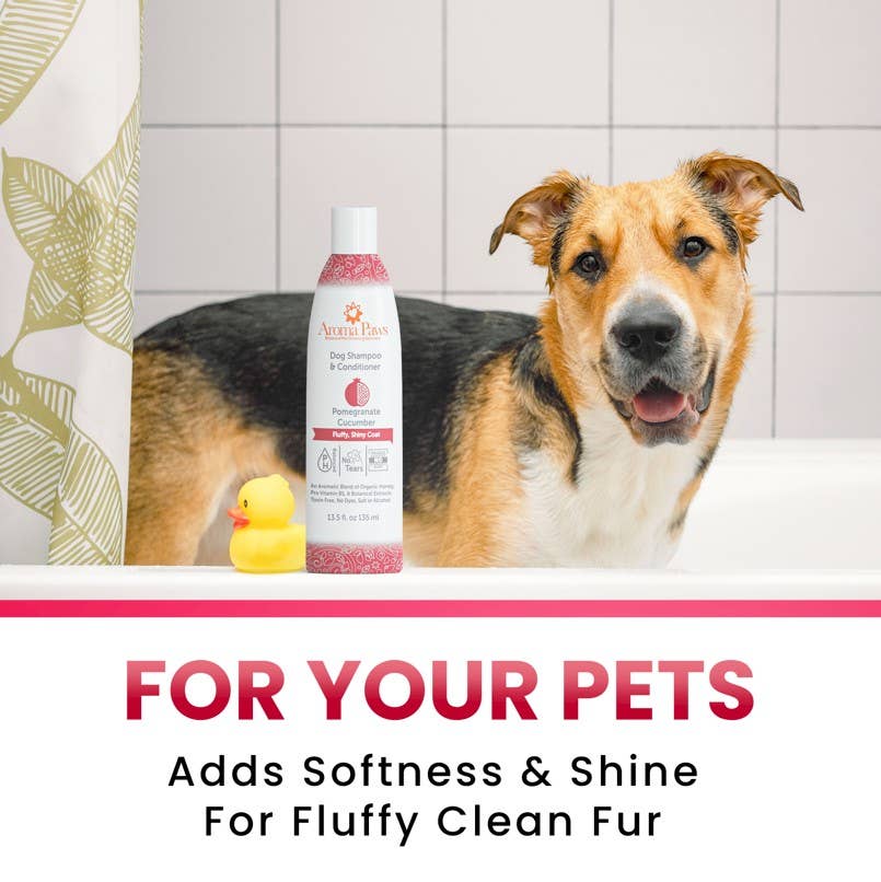 Aroma Paws - 13.5 Oz. Shampoo Pomegranate Cucumber - Dog.Dog.Cat.