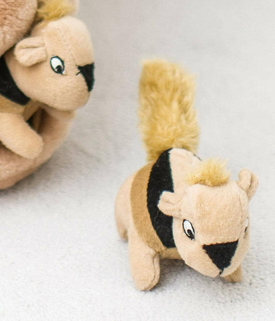 Outward Hound Squeakin' Squirrels Plush Dog Toy Brown 3pc - Dog.Dog.Cat.