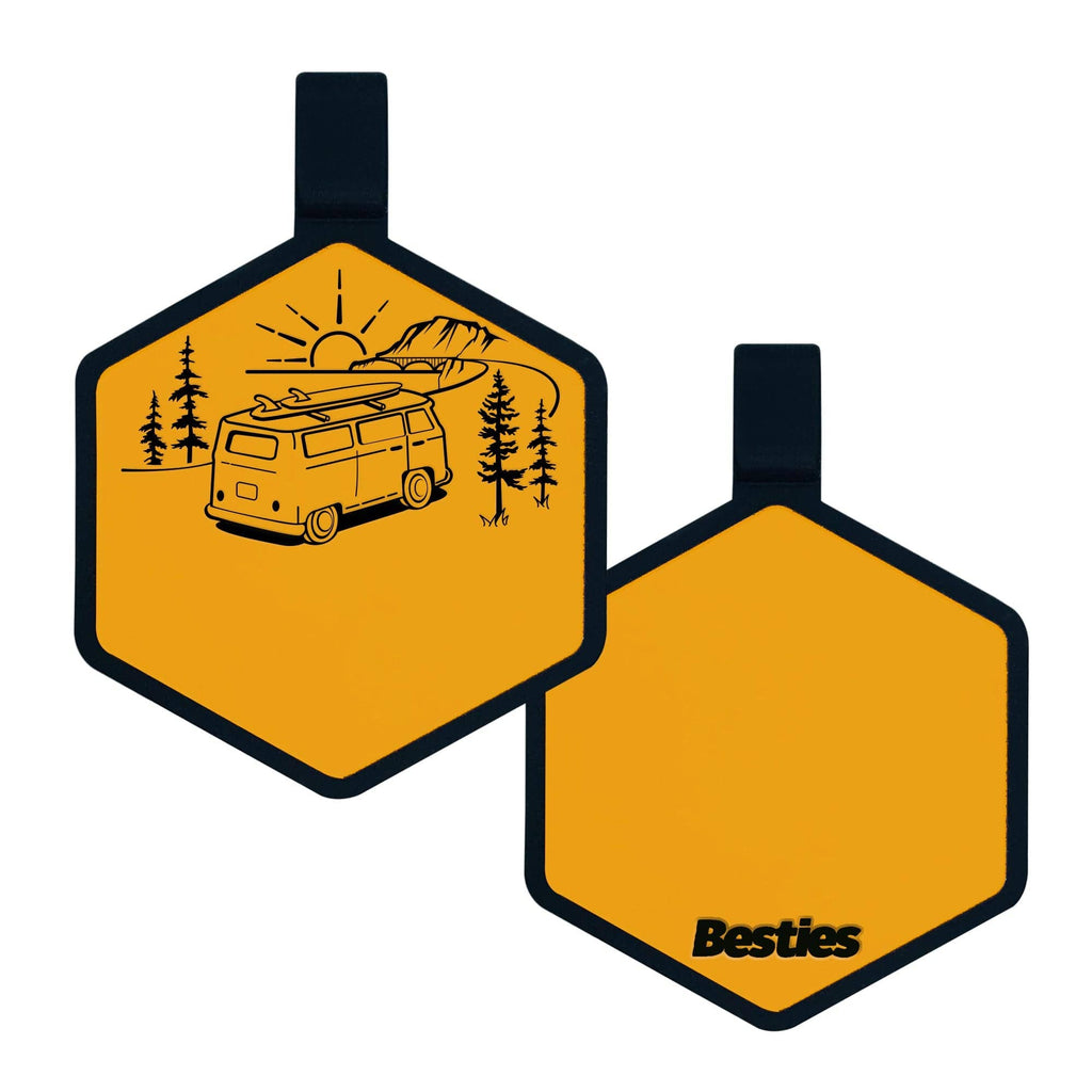Besties Pets - Road Trippin’ Silicone ID Tag - Dog.Dog.Cat.