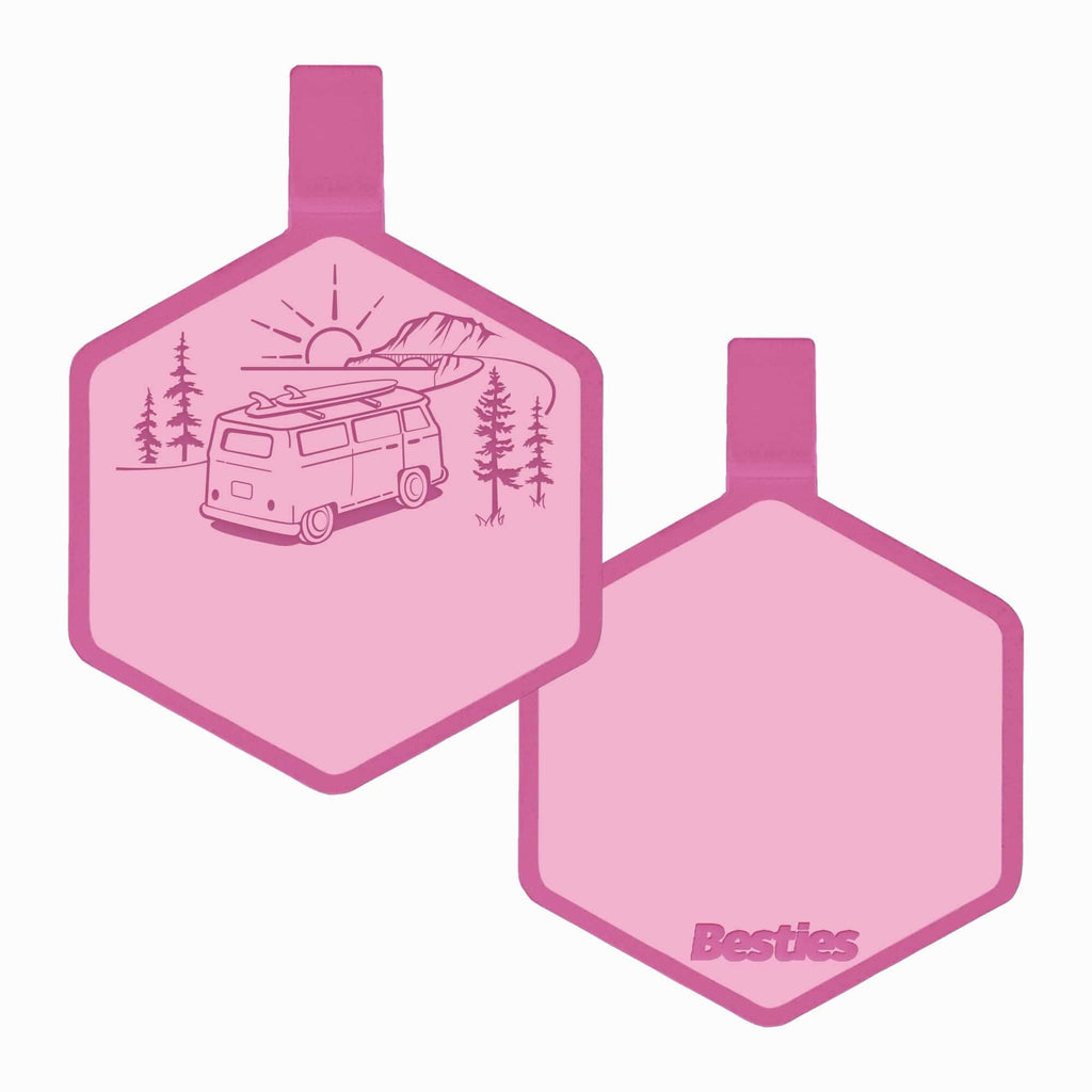 Besties Pets - Road Trippin’ Silicone ID Tag - Dog.Dog.Cat.