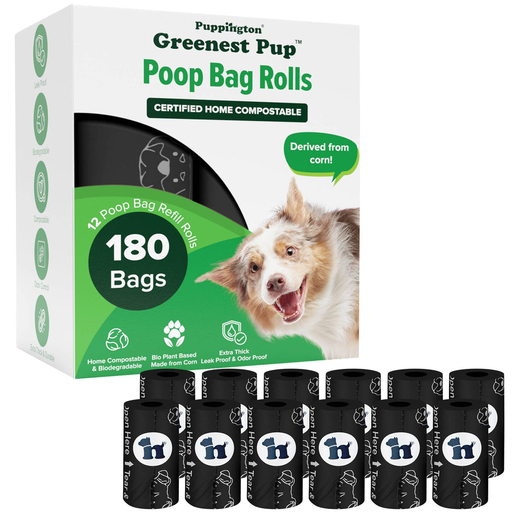 Puppington - Triple-Certified Compostable Thick Dog Poop Bags - Dog.Dog.Cat.