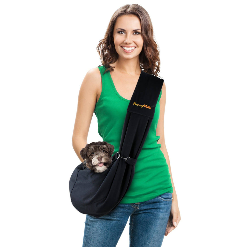 Furry Fido Pet Supplies - Furry Fido Classic Pet Sling - Black - Dog.Dog.Cat.