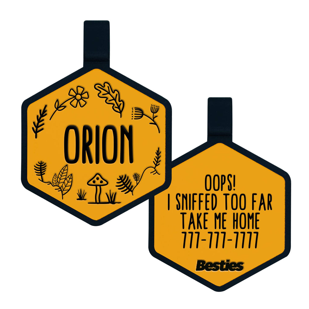 Besties Pets - Woodland Silicone Dog ID Tag - Dog.Dog.Cat.