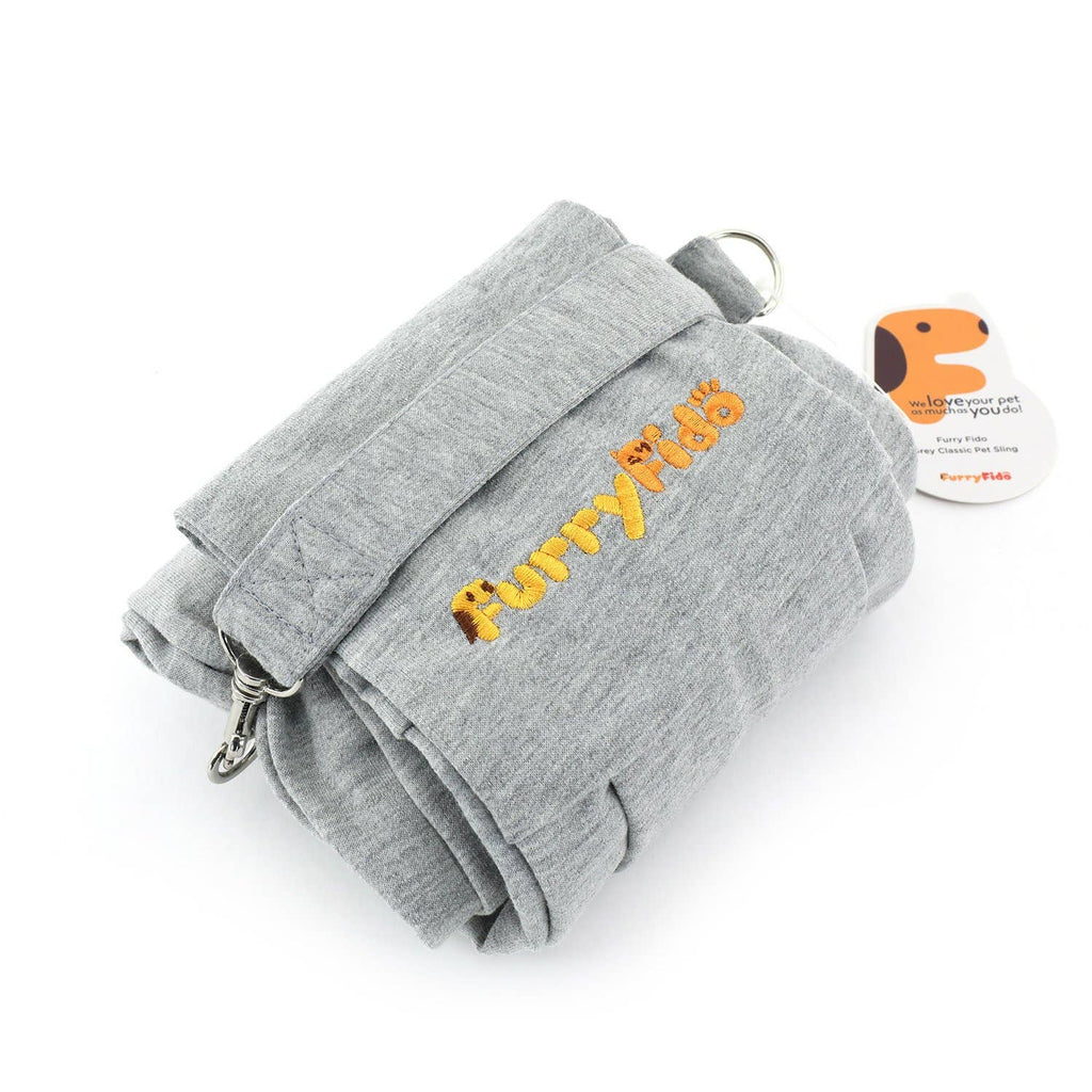 Furry Fido Pet Supplies - Furry Fido Classic Pet Sling - Grey - Dog.Dog.Cat.