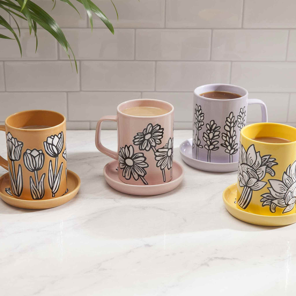 Speckle and Spot by Ore’ Originals - Mini Pet Bowl or Coaster | Sunflower - Dog.Dog.Cat.