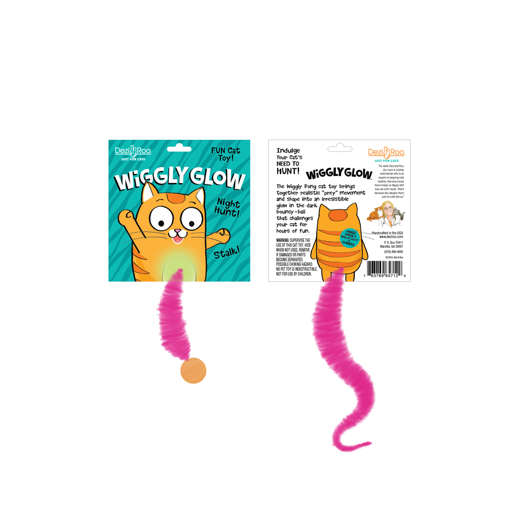 Wiggly Glow in the Dark Cat Toy Bouncy Ball - Dog.Dog.Cat.