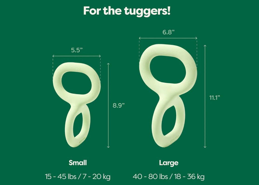Earth Rated Rubber Tug Dog Toy, Small Green - Dog.Dog.Cat.