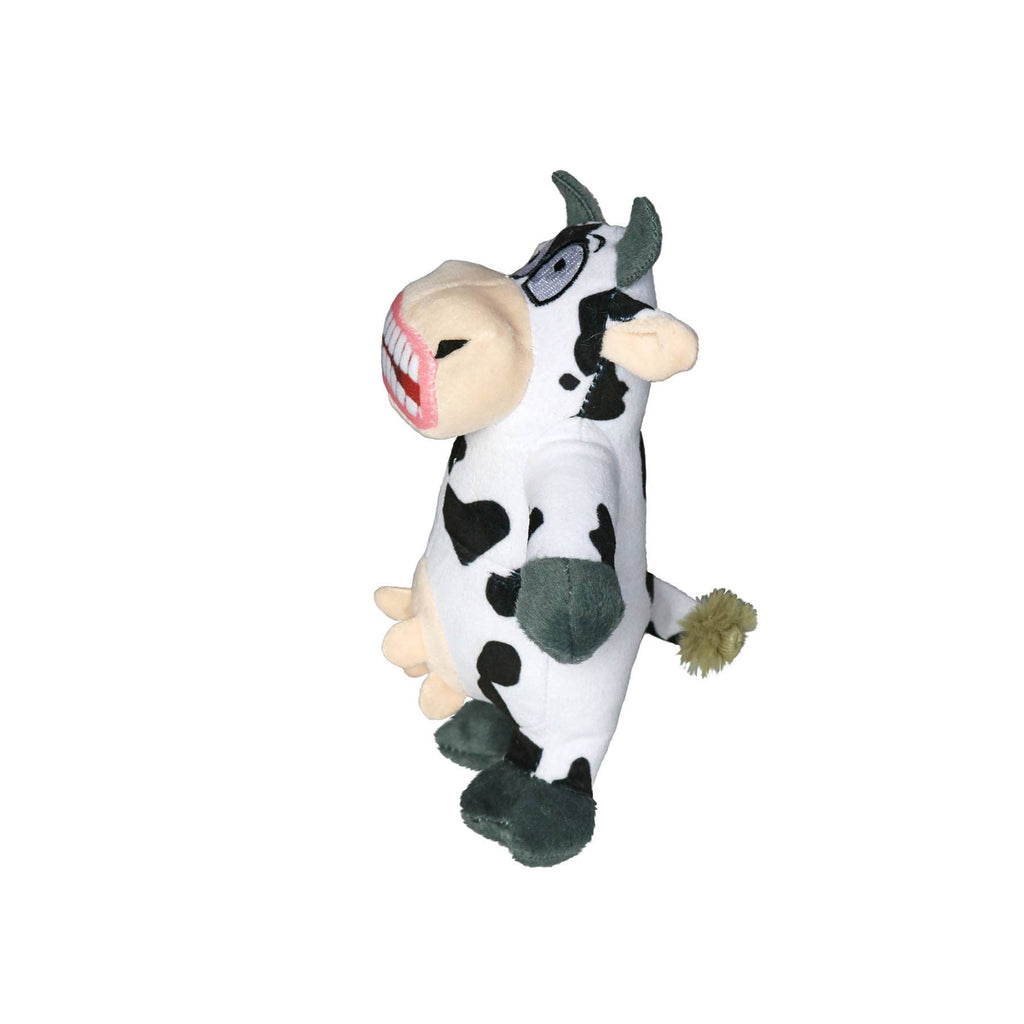 Mighty Jr Angry Animals Mad Cow, Plush, Squeaky Dog Toy - Dog.Dog.Cat.