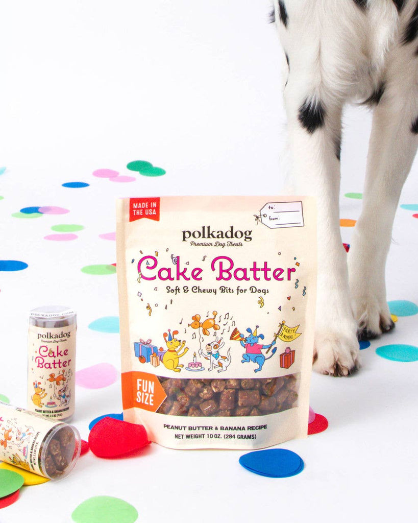 Polkadog Cake Batter Peanut Butter & Banana Chewy Dog Treats - Dog.Dog.Cat.