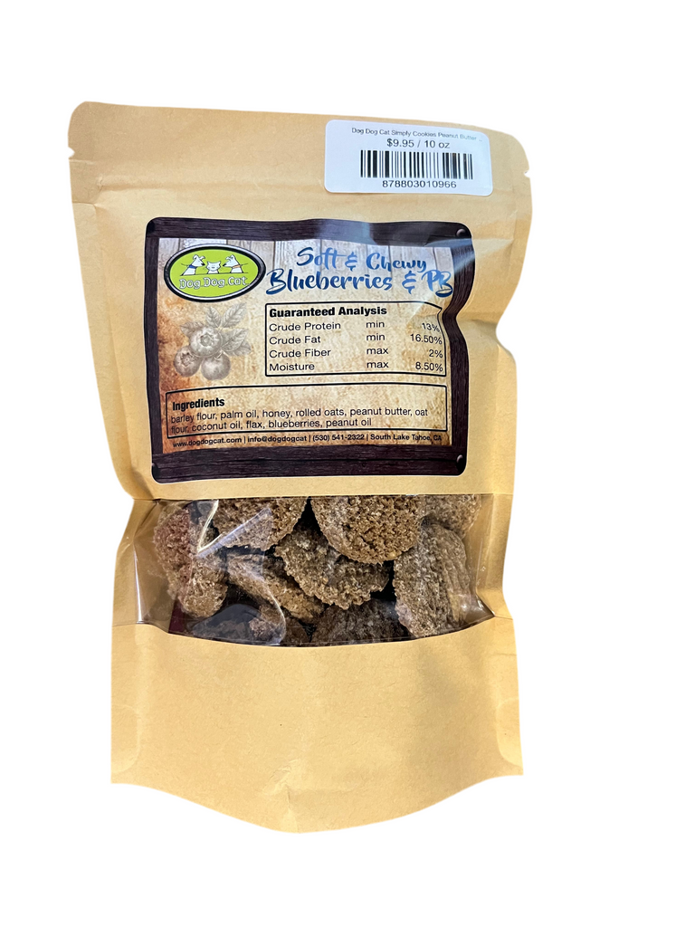 Dog Dog Cat Simply Cookies Peanut Butter & Blueberry - Dog.Dog.Cat.