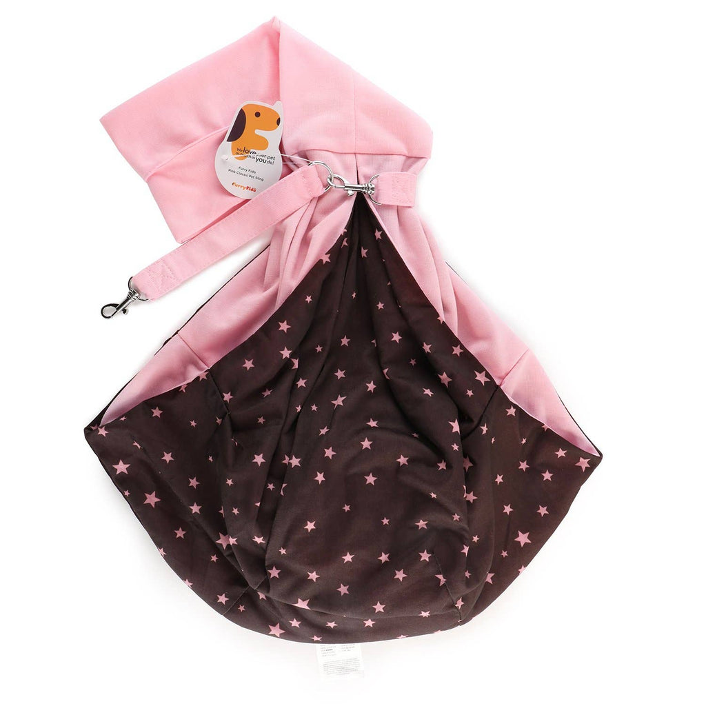 Furry Fido Pet Supplies - Furry Fido Classic Reversible Pet Sling - Pink - Dog.Dog.Cat.