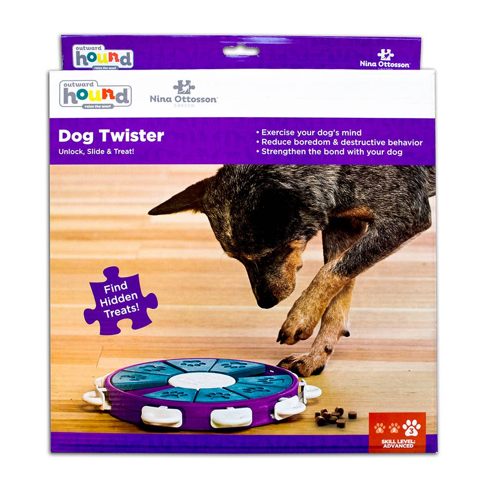 Nina Ottosson Dog Twister Interactive Dog Puzzle Toy Purple - Dog.Dog.Cat.