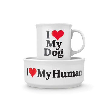 Fred & Friends - Howligans - Mug + Dog Bowl - Heart Dog - Dog.Dog.Cat.