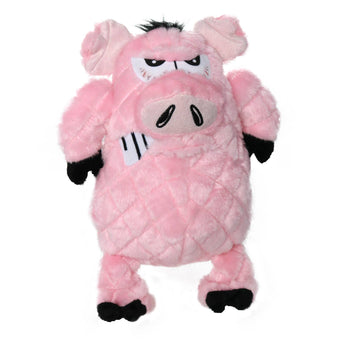 Tuffy Dog Toys - VIP Products - Mighty Angry Animals Pig, Plush, Squeaky Dog Toy - Dog.Dog.Cat.