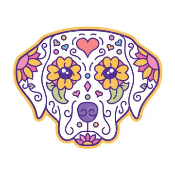 Sticker Pack Sticker-Sugar Skull Dog : LRG - Dog.Dog.Cat.