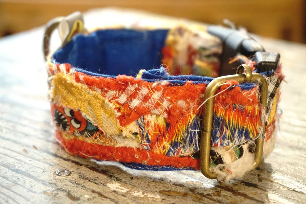 hundsfutter - Unique "patchwork1" dog collars - box with 4 sizes - Dog.Dog.Cat.