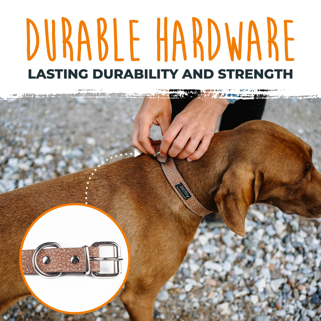 Mighty Paw - Leather Dog Collar - Distressed - Dog.Dog.Cat.