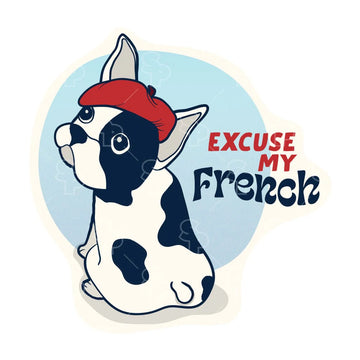 Sticker Pack Sticker- LRG  Excuse My French - Dog.Dog.Cat.