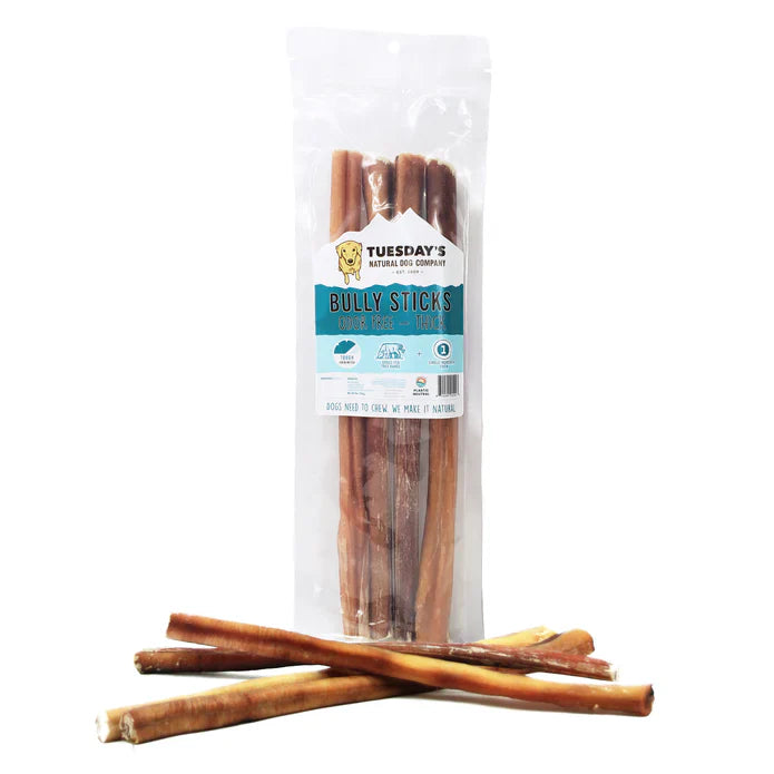 Bully Stick Odor Free-Thick : 8 oz Bag - Dog.Dog.Cat.
