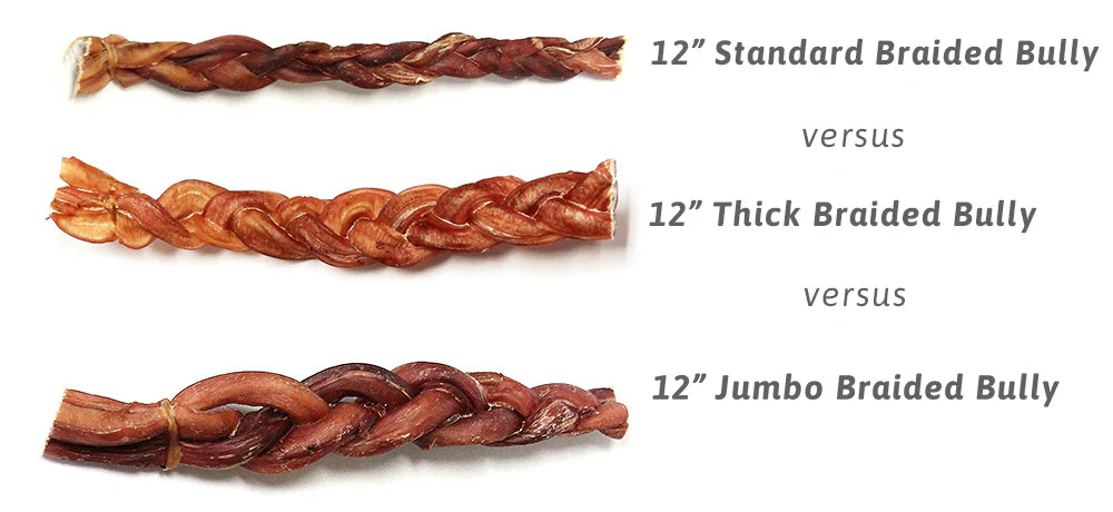 Braided Bully Sticks-Thick - Dog.Dog.Cat.