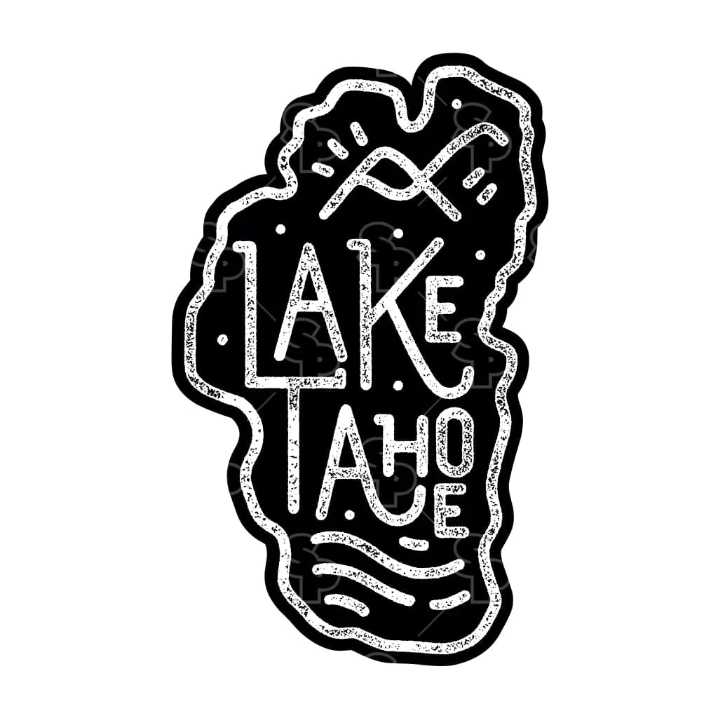 Sticker Pack Sticker-Black and White Lake Tahoe : LRG - Dog.Dog.Cat.