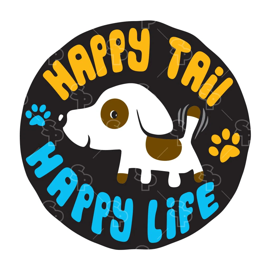 Sticker Pack Sticker-Happy Tail Happy Life : LRG - Dog.Dog.Cat.
