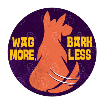 Wag More Bark Less - Sticker - Large | Dog.Dog.Cat.