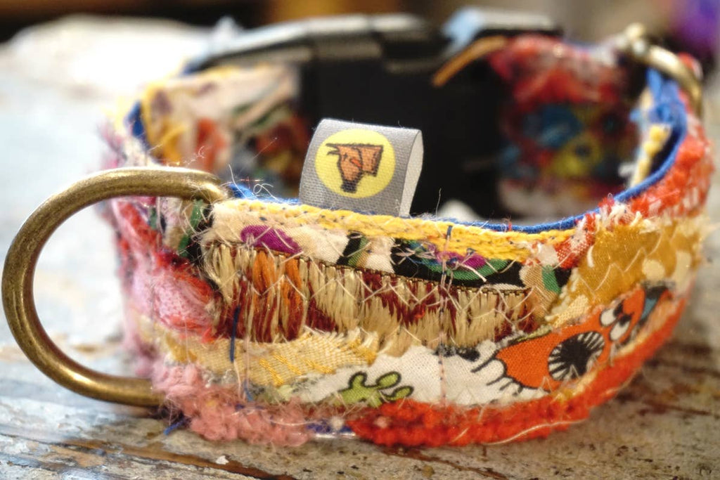 hundsfutter - Unique "patchwork1" dog collars - box with 4 sizes - Dog.Dog.Cat.