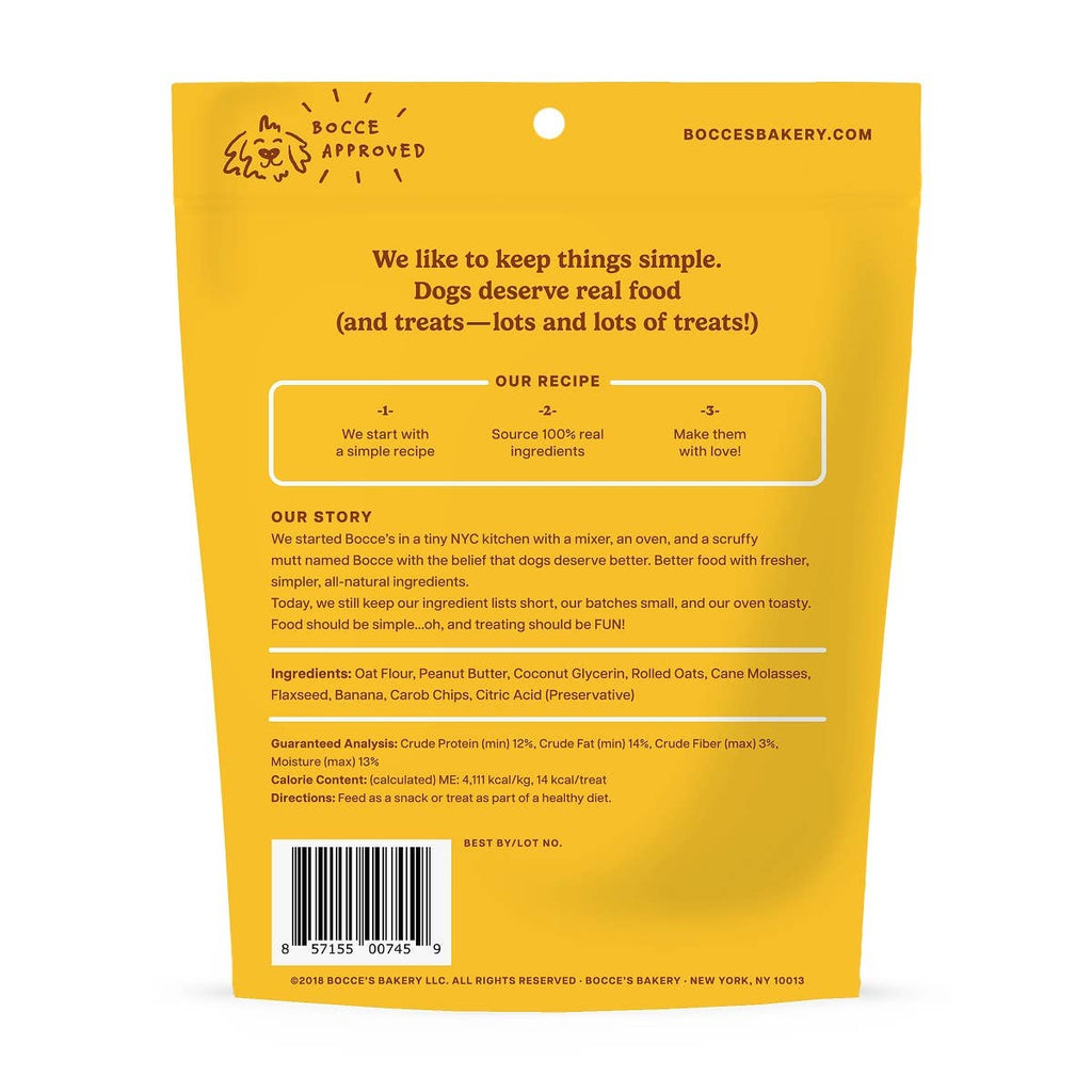 Bocce'e Bakery PB + Banana Soft & Chewy Dog Treats 6oz - Dog.Dog.Cat.