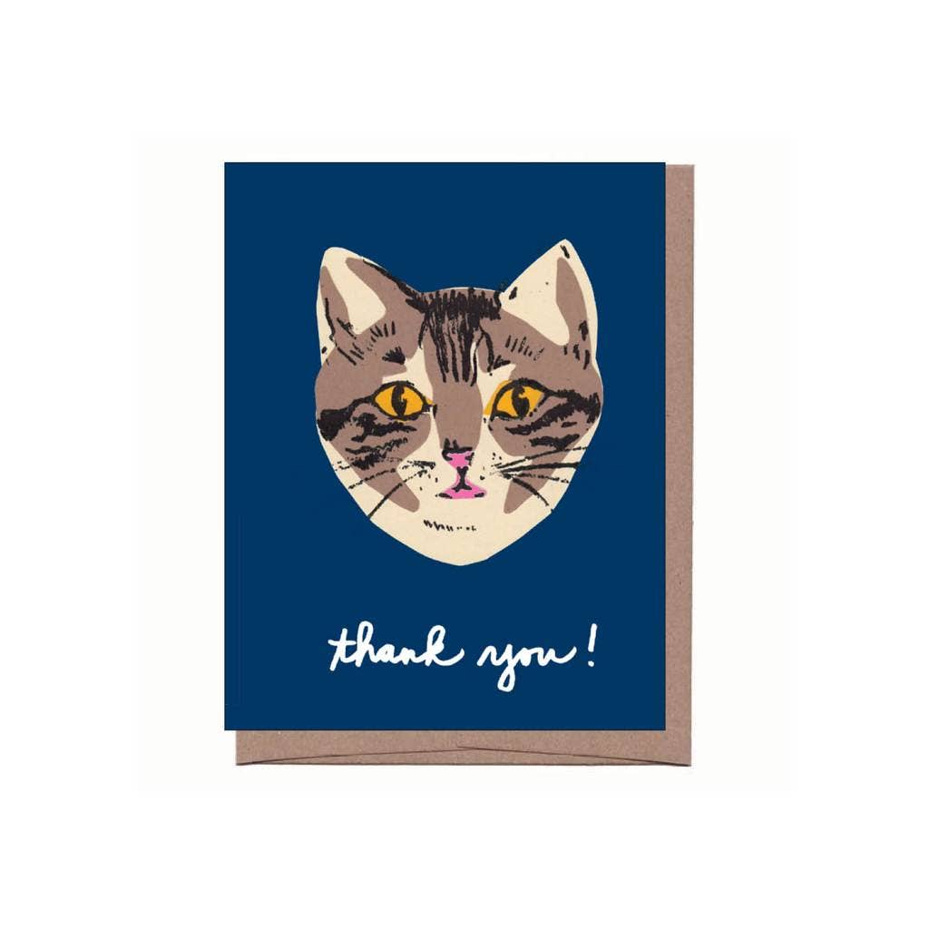 La Familia Green - Cat Thank You Greeting Card - Dog.Dog.Cat.
