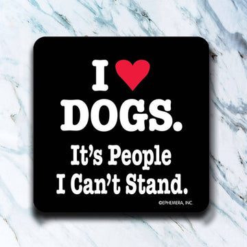 I Heart Dogs Coaster - Dog.Dog.Cat.