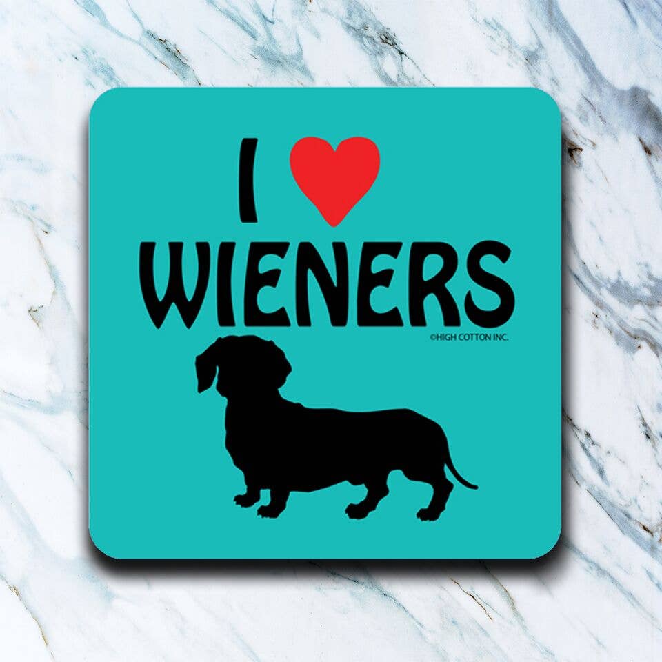 I Heart Wieners Coaster - Dog.Dog.Cat.
