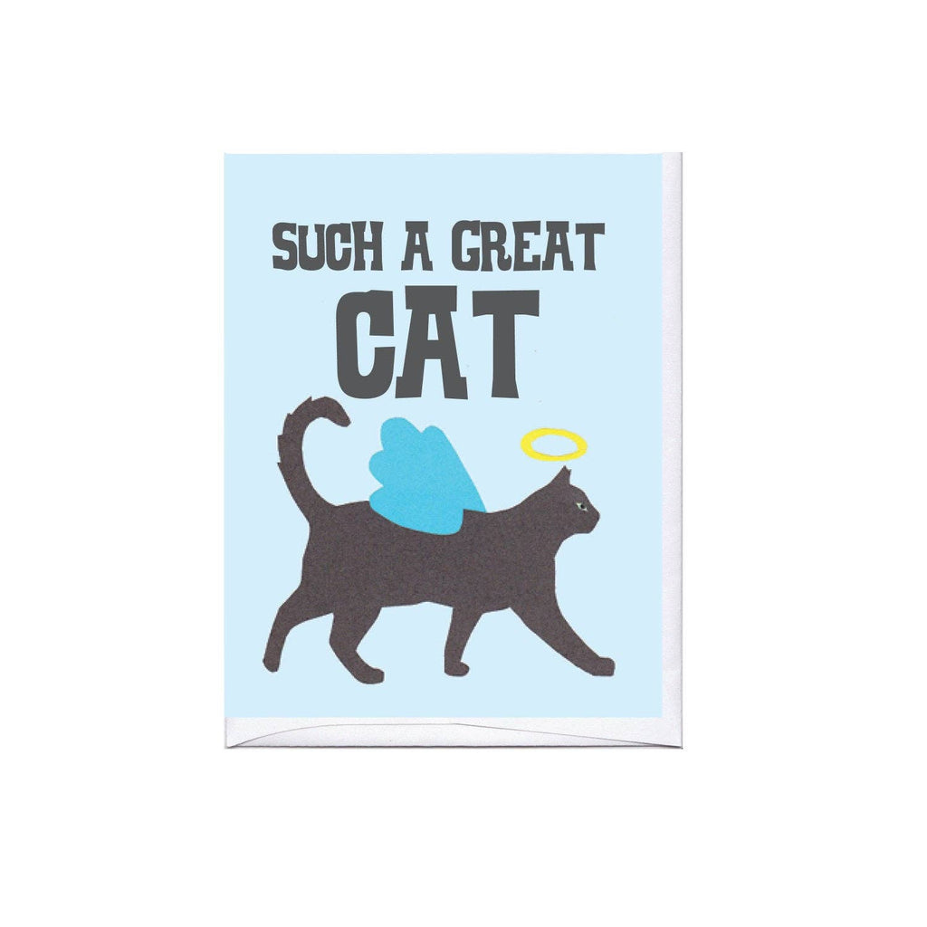 La Familia Green - Angel Cat Greeting Card - Dog.Dog.Cat.