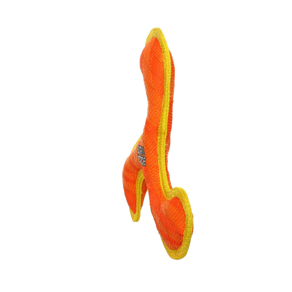 DuraForce Boomerang Tiger - Orange, Durable, Squeaky Dog Toy - Dog.Dog.Cat.