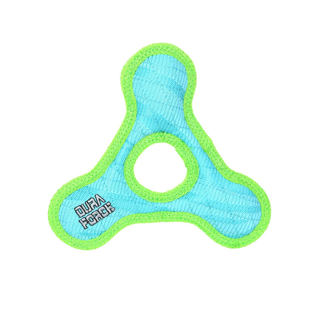DuraForce Jr Triangle Ring - Blue, Durable, Squeaky Dog Toy - Dog.Dog.Cat.