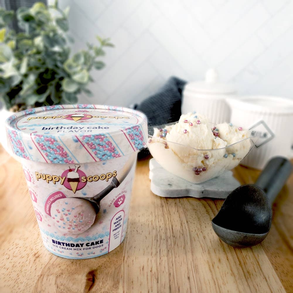 Puppy Scoops Ice Cream Mix - Birthday Cake 4.65oz - Dog.Dog.Cat.
