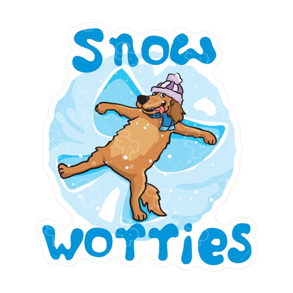 Dog Snow Angel - Sticker - Large - Dog.Dog.Cat.