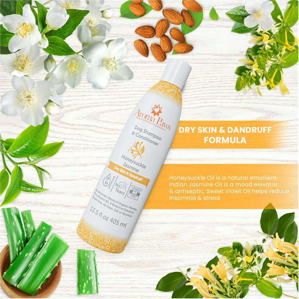 Aroma Paws - 13.5 Oz. Shampoo Honeysuckle Jasmine - Dog.Dog.Cat.