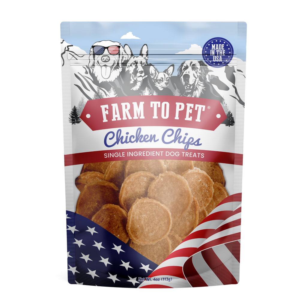 Farm To Pet Americana Design Chicken Dog Treats – 2 sizes - Dog.Dog.Cat.