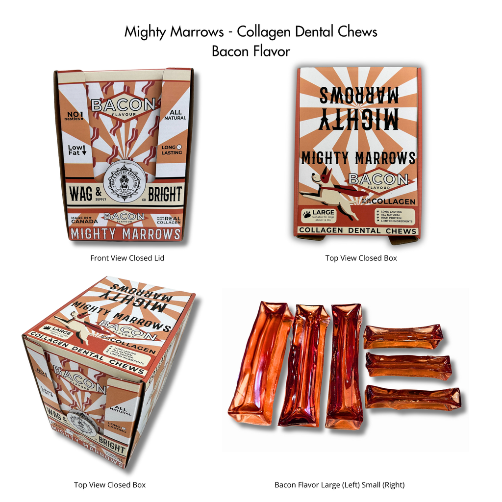 Mighty Marrows Collagen Dental Chew - Bacon - SM/LG - Dog.Dog.Cat.
