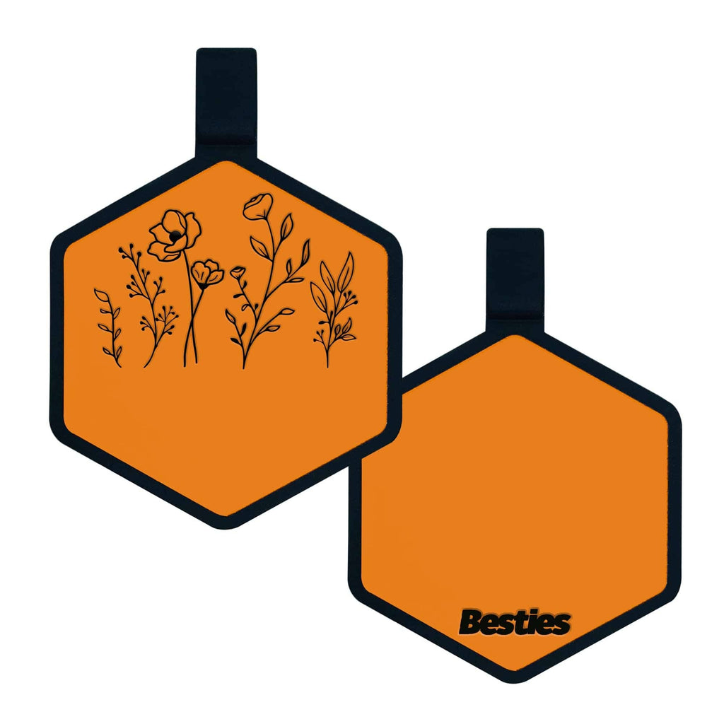 Besties Pets - Wildflowers Silicone ID Tag - Dog.Dog.Cat.