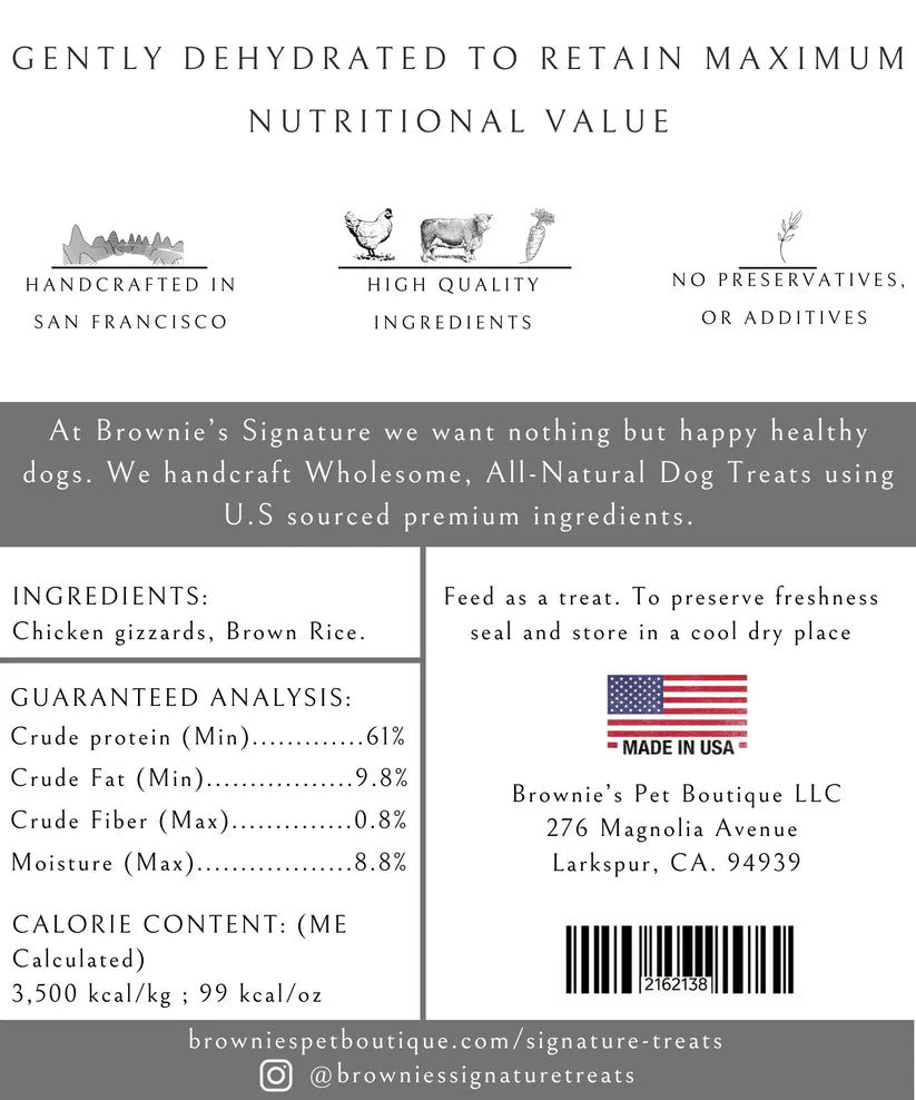 Chicken Gizzard and Rice Bites Dog Treats - Dog.Dog.Cat.