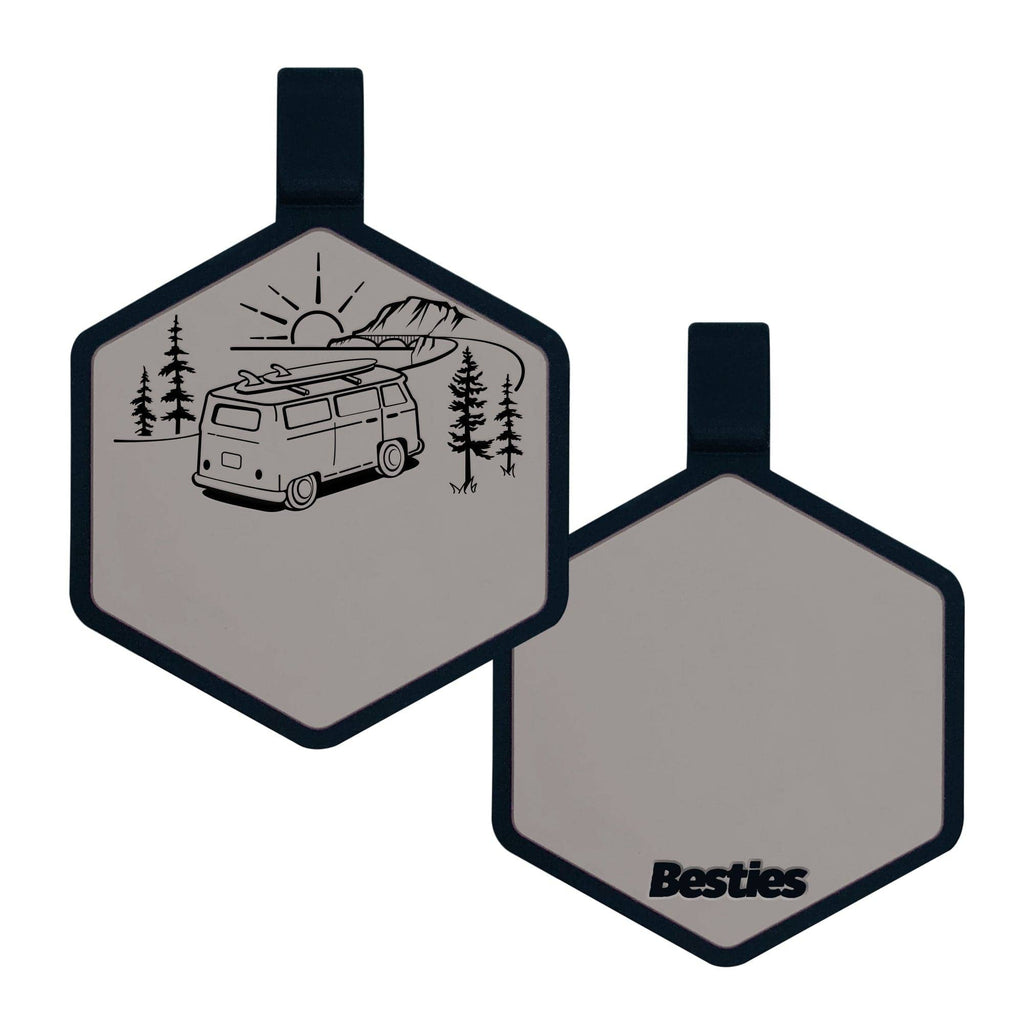 Besties Pets - Road Trippin’ Silicone ID Tag - Dog.Dog.Cat.