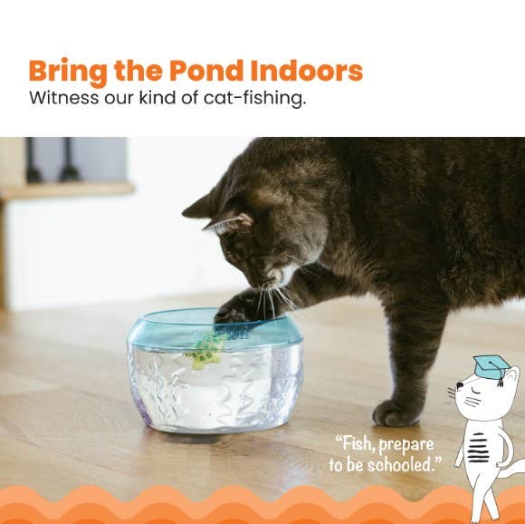 Catstages Meow-Smerizing Fish Bowl Cat Toy Blue - Dog.Dog.Cat.